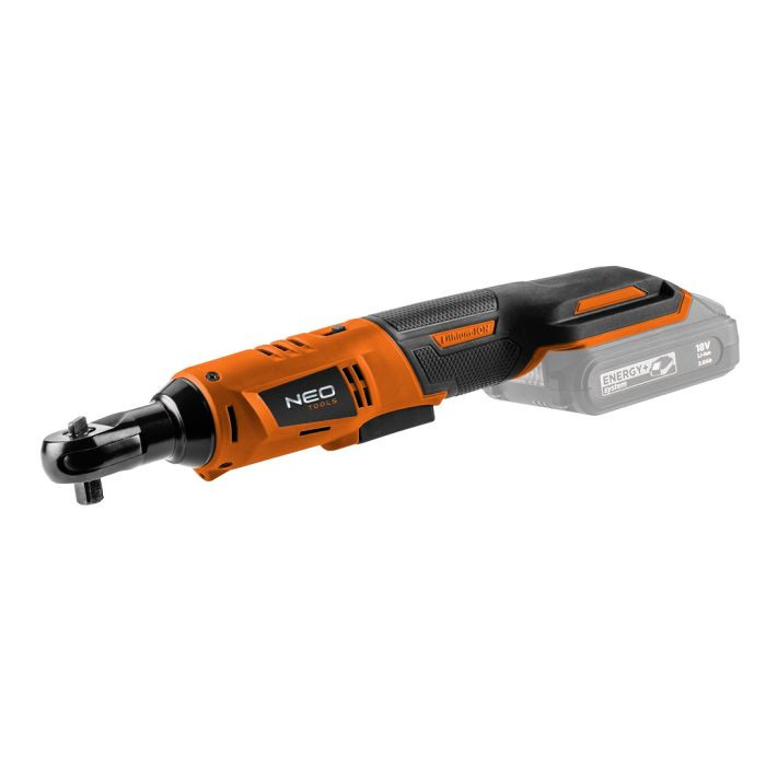 Cheia cu clichet Energy+ 18V, Li-ion, 3 8 , fara acumulator, adaptor 1 2
