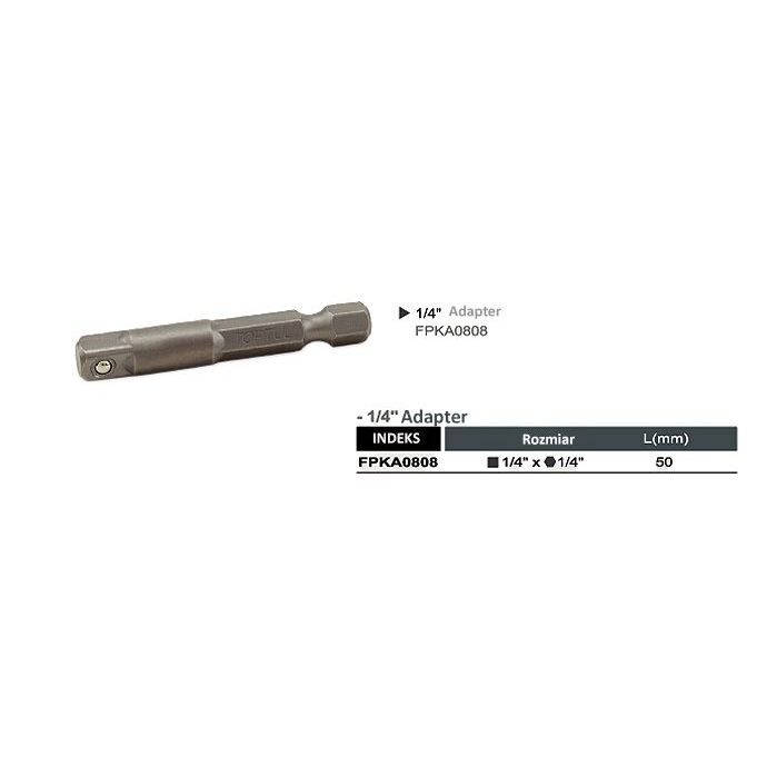 Adaptor bit hexagonal 1 4 50mm