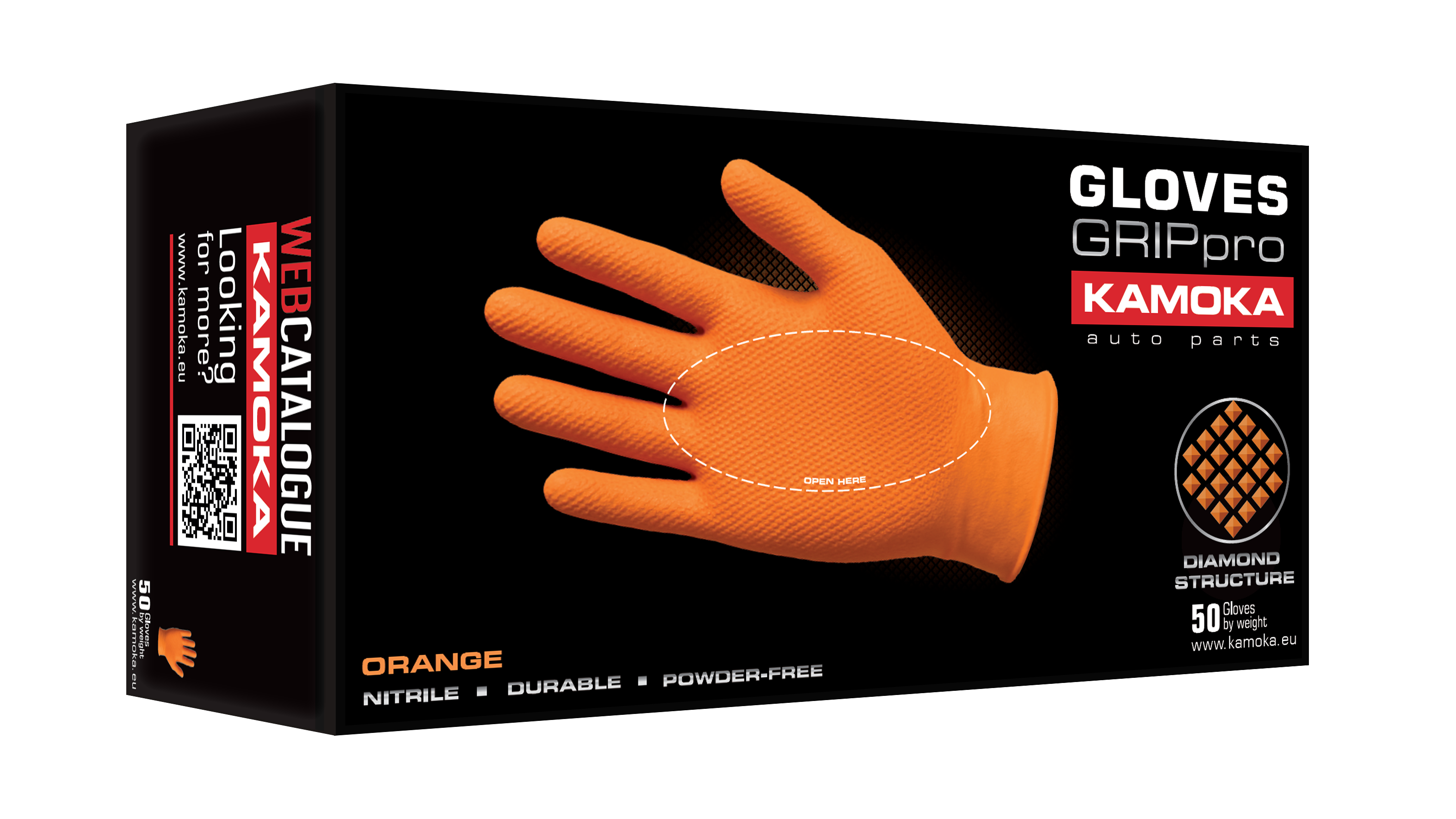 Manusi Nitril-EXTREME GRIP ORANGE 50 PC (L)