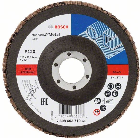 Disc de slefuire evantai X431, Standard for Metal G60