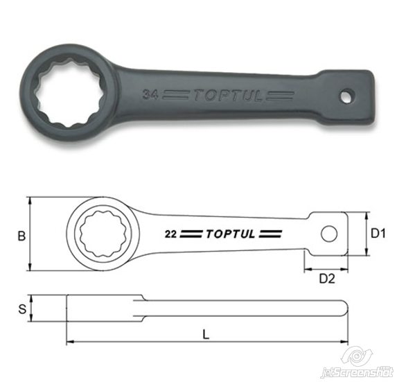 Cheie inelara de impact 45