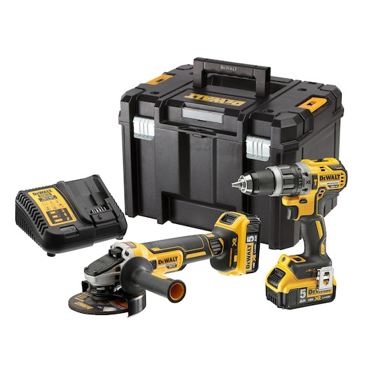 Set cu doua masini cu motor fara perii XR 18 V - 2 X 5Ah DeWALT