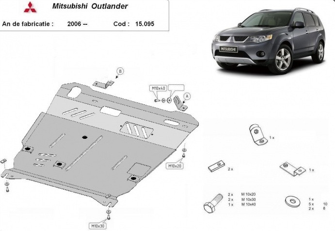 Scut metalic motor, cutie de viteza
